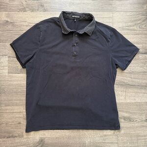 Express Faded Black Polo Shirt size XL Men